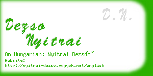 dezso nyitrai business card